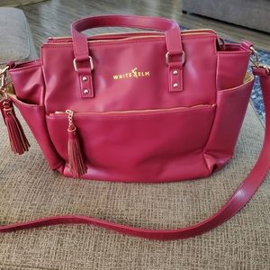 White Elm Gemini Vegan leather Cranberry.